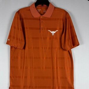 Antigua Men's Texas Burnt Orange Polo with White Longhorn Patch